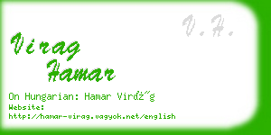 virag hamar business card